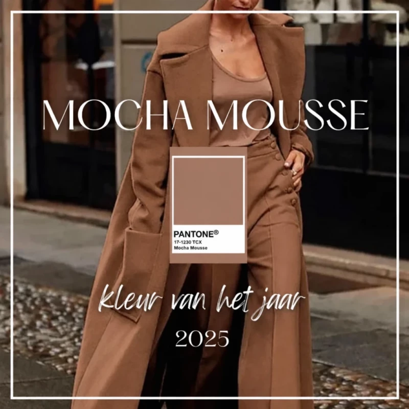 Dit is de kleur van 2025: mocha mousse in de mode